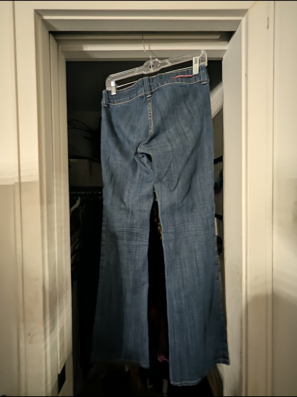 Vigoss Cross Belt Button Dark Wash Flare Jeans Size 27 - Picture 5 of 9
